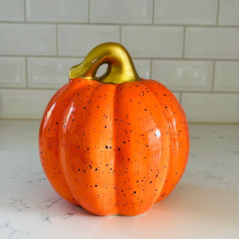 Rite Aid Orange Ceramic Light Up Jack O Lantern Pumpkin 🎃 - Picture 6 of 10